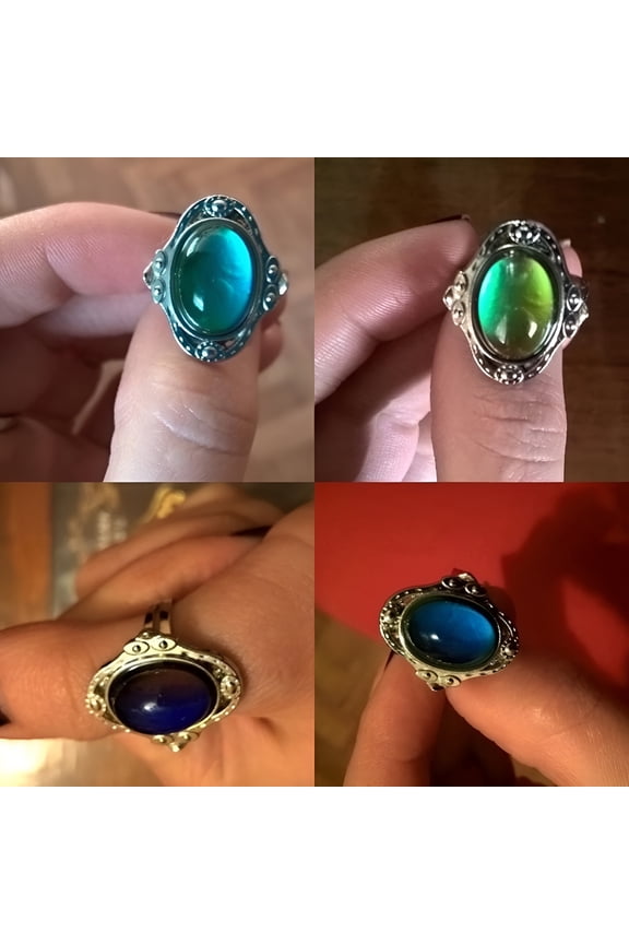 Vintage Unisex Mood Changing Color Ring Adjustable Temperature Control Band