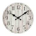 thumbnail image 1 of DESIGNICE Wall Clock,Silent Movement & No Ticking Sound Large Wall Clock,Sleek Minimalistic Wood Grain Design Kitchen Clock,Style7, 1 of 4
