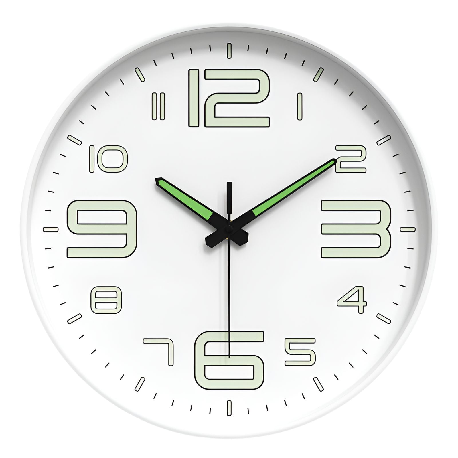 DESIGNICE Wall Clock,Bold Digits Modern Wall Clock,Silent Display ...