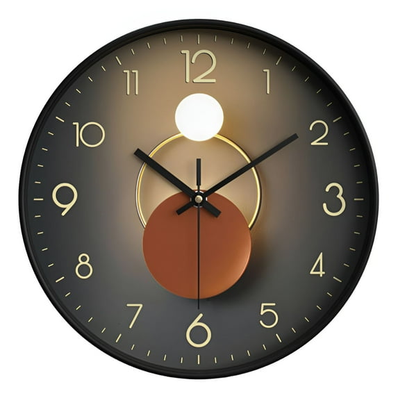 DESIGNICE 2Pcs Wall Clock,12in Clock Wall Clocks,Celestial Glow Clocks for Living Room,Colormix1