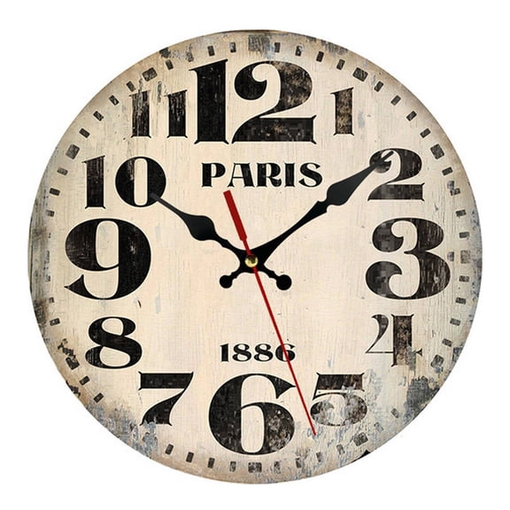 DESIGNICE Wall Clock,Elegant European-Style Design Large Wall Clock,Metal Hands with Painted Finish Bathroom Clock,12",Style8