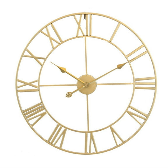 DESIGNICE Wall Clock,Elegant Roman Numerals Design Large Wall Clock,Artistic Finish with Baking Paint Process Bathroom Clock,Style1