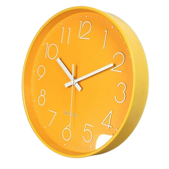 DESIGNICE Wall Clock,European Minimalist Style Bathroom Clock,Made from Sturdy MDF Small Wall Clock,12",Style1