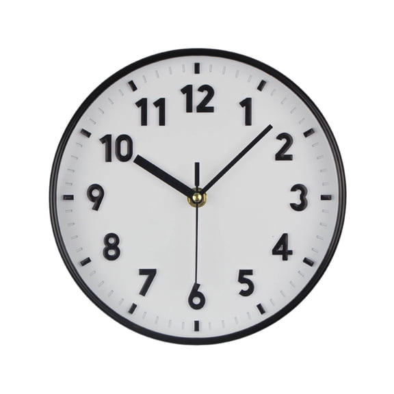 DESIGNICE Wall Clock,Minimalist Japanese Design Large Wall Clock,Silent Sweep Mechanism Kitchen Clock,Black