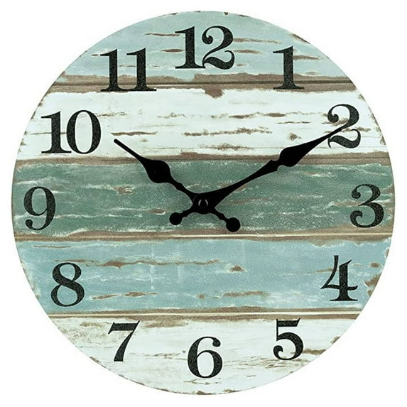 DESIGNICE Wall Clock,Effortless Setup Bathroom Clock,Easy Mounting Quick Installation Wall Clocks Battery Operated,Style9,10"