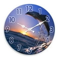 thumbnail image 1 of DESIGNICE Wall Clock,Silent Movement Peaceful Living Kitchen Clock,Stylish Minimalist Retro Design Wall Clocks Battery Operated,12",Style7, 1 of 4