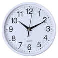 Simpole Clock Design DESIGNICE Wall Clock Silent Non Ticking - Large Round White Clock with ...