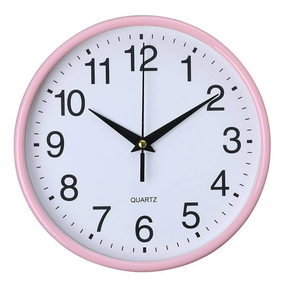 DESIGNICE Wall Clock,Silent Operation Large Wall Clock,Easy Installation with Versatile Mounting Options Small Wall Clock,Pink