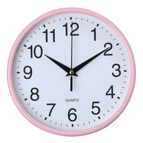 DESIGNICE Wall Clock,Silent Operation Large Wall Clock,Easy Installation with Versatile Mounting Options Small Wall Clock,Pink