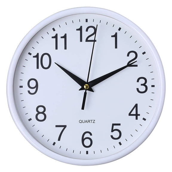 DESIGNICE Wall Clock,Silent Operation Large Wall Clock,Easy Installation with Versatile Mounting Options Small Wall Clock,White
