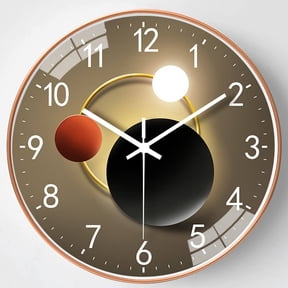 DESIGNICE Wall Clock,Sleek Clock Large Wall Clock,Quiet Sweep Efficient Energy Use Kitchen Clock,Style6,8"