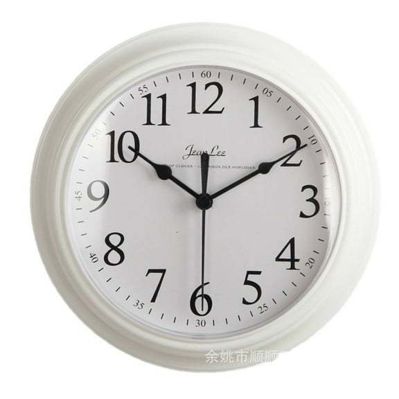 DESIGNICE Wall Clock,Stylish and Minimalist Design Kitchen Clock,Clear and Vibrant Numerals Large Wall Clock,9",White