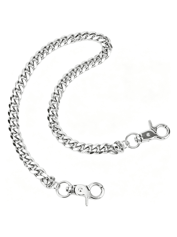 Wallet Chain for Men Women,20" Stainless Steel Wallet Chain Heavy Duty,Pants Chain Jeans Chain Belt Loop Chain Key Chain Pocket Chain for Biker Punk Goth Skater Streetwear