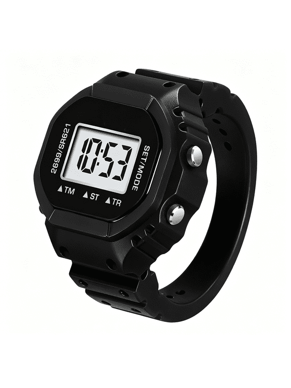 Watches for Men,Fashion Digital Finger Ring Watches for Women with Multifunction Stopwatch Countdown Week Date Abs Material Casual Wrist Watch