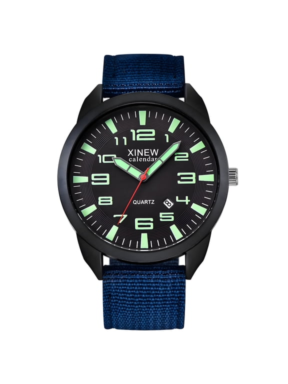 Watches for Men, Classic Nylon Strap Analog Watch, Accurate Quartz Movement Comfortable Wear Men's Watches