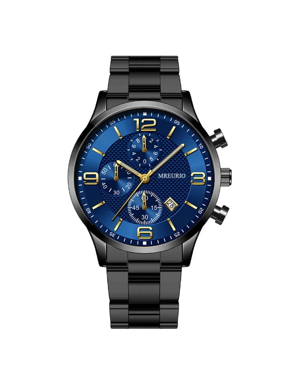 Watches for Men,Elegant Stainless Steel Band Analog Watch,Waterproof Design Quartz Movement Men'S Watches,Style1