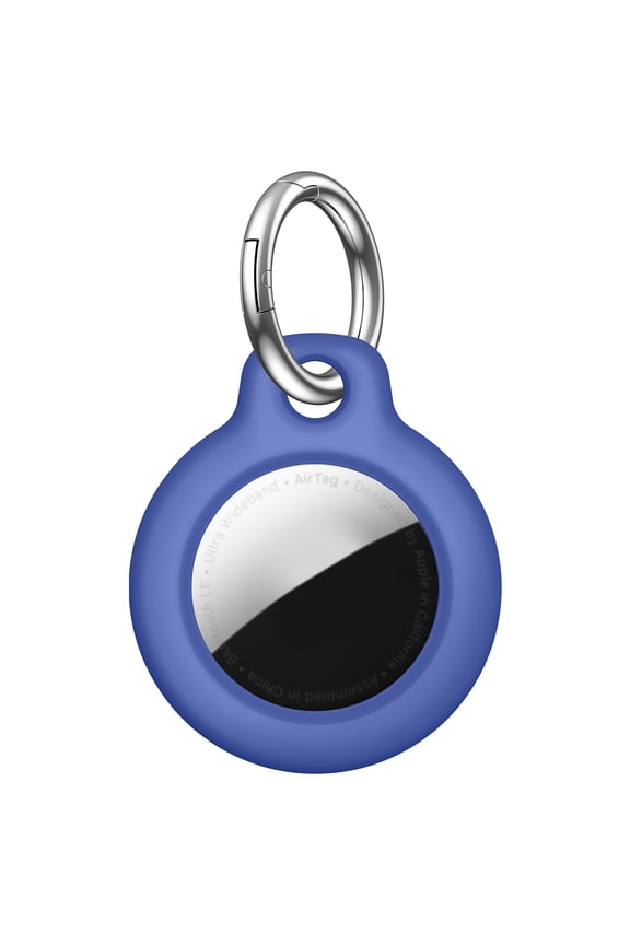 Waterproof Secure Holder with Key Ring - Durable Scratch-Resistant Case, Protective Keychain Accessory for Keys, Pets, Luggage, Backpacks, and More - Blue (2-Pack)