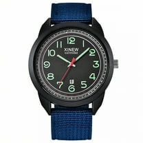 DESIGNICE Waterproof Watch,Durable Wrist Watch,Outings Watches for Women,Blue Belt Black Side