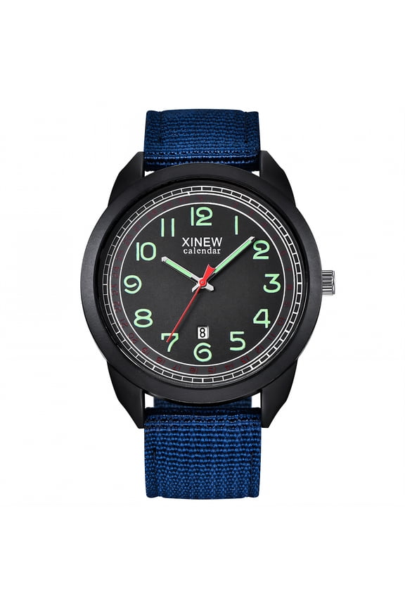 Waterproof Watch,Durable Wrist Watch,Outings Watches for Women,Blue Belt Black Side