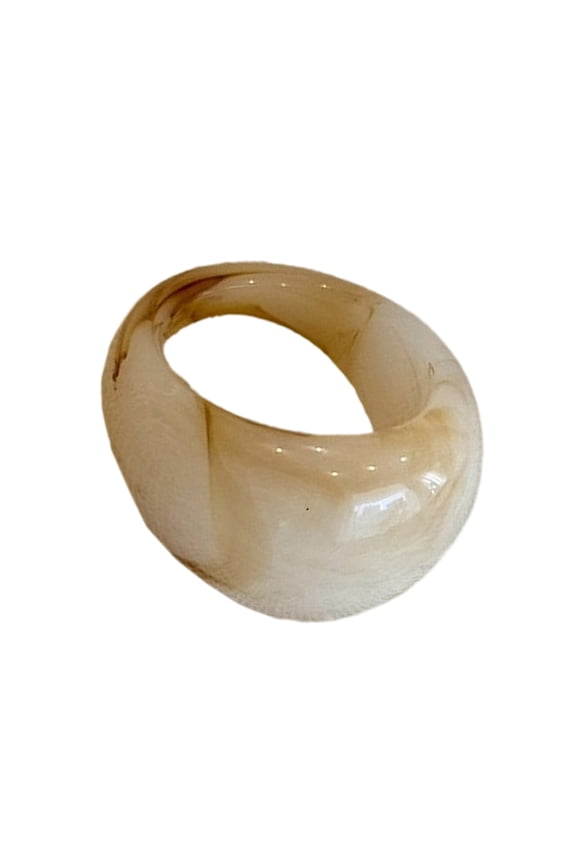 Wide Band Colorful Resin Rings Thick Resin Rings for Women Bold Stackable Statement Finger Band Accessories
