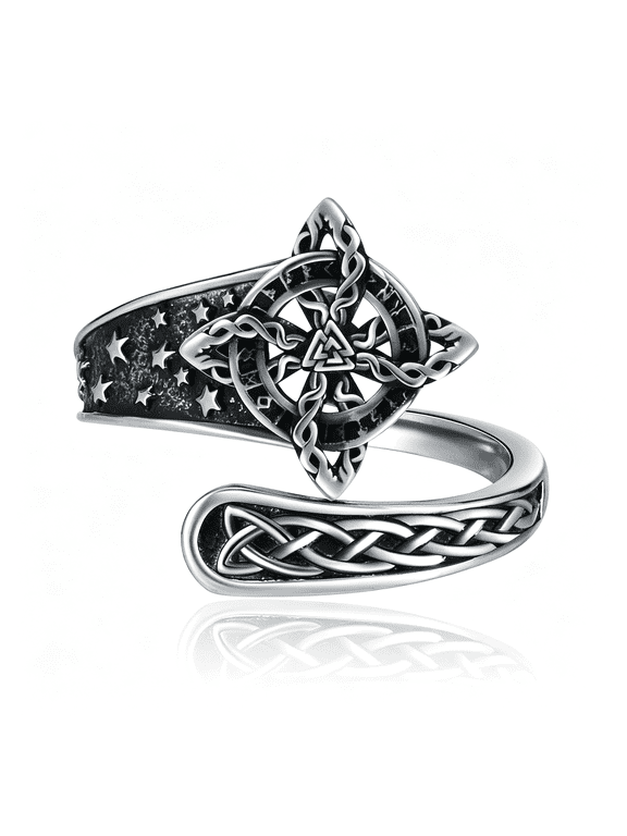 Witches Knot Adjustable Ring for Women,Witchcraft Celtic Amulet Nudo De Bruja Ring Vintage Jewelry Gift Versatile Adjustable Fit Witches Knot Ring