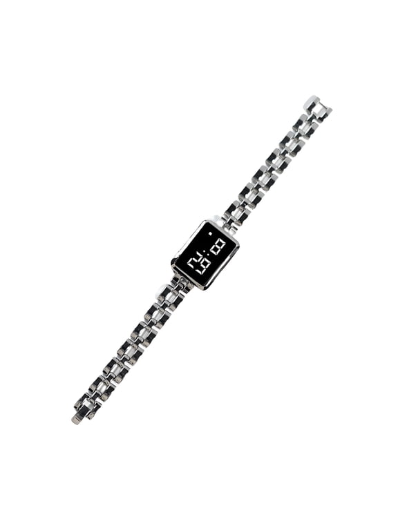 Women Digital Watch,Square Dial,Touch Operation,Single Folding Buckle,Exquisite Led Display,Precise Craftsmanship Digital Watch Womens