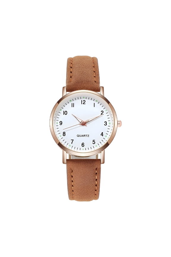 Women Luminous Watch Belt Plus Size Watches for Larger Wrists with Roman Numerals and Second Hand