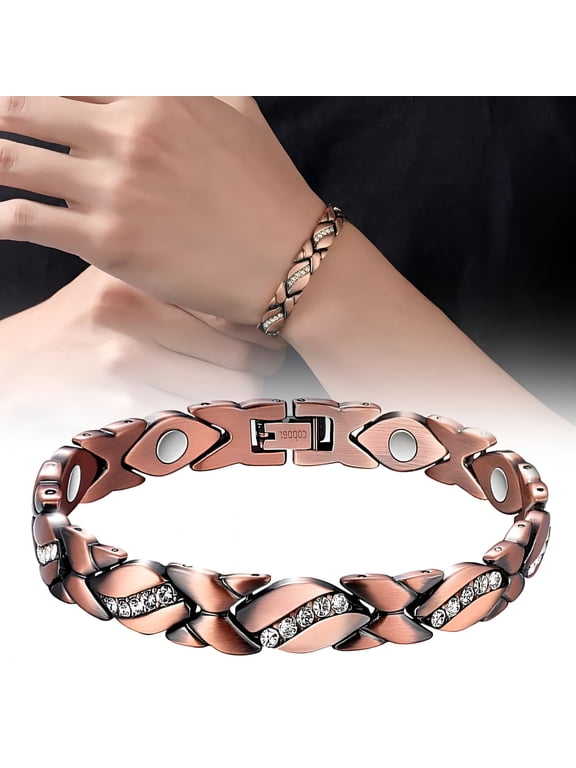 2026 New Women Purecopper Magnetic Bracelet for Healing Carpal Cuff Bangle Magnetic Bracelets for Women