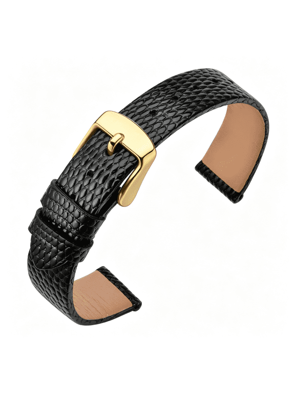 Women'S Leather Watch Band 10Mm 12Mm 13Mm 14Mm 15Mm 16Mm 18Mm 20Mm, Lizard Grain Slim Thin Replacement Strap Lizard Grain Slim Thin Leather Watch Band