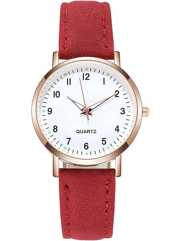 Women's Watches,Classic Quartz Watch with Luminous Easy Read Dial,Leather Watch Band,Vintage Small Face Round Watches for Women