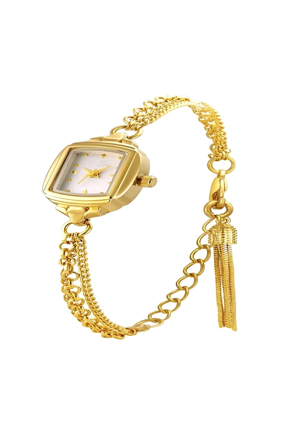 Womens Dainty Rectangle Ultra Thin Waterproof Quartz Watch Ladies Dress Elegant Analog Bracelet Watch