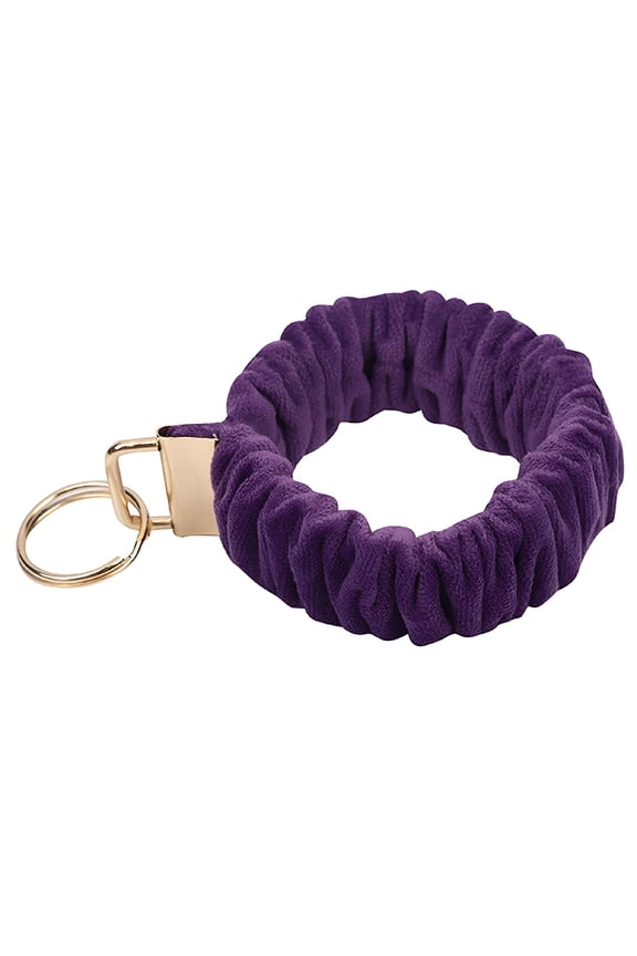 Wristlet Keychain Bracelet Women Stretchy Key Chain Keyring, Bracelet Holder Women - purple