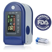 DESIN Pulse Oximeter Fingertip,Perfusion Index Blood Oxygen Saturation Monitor with Lanyard,Heart Rate Monitor for Adult Child