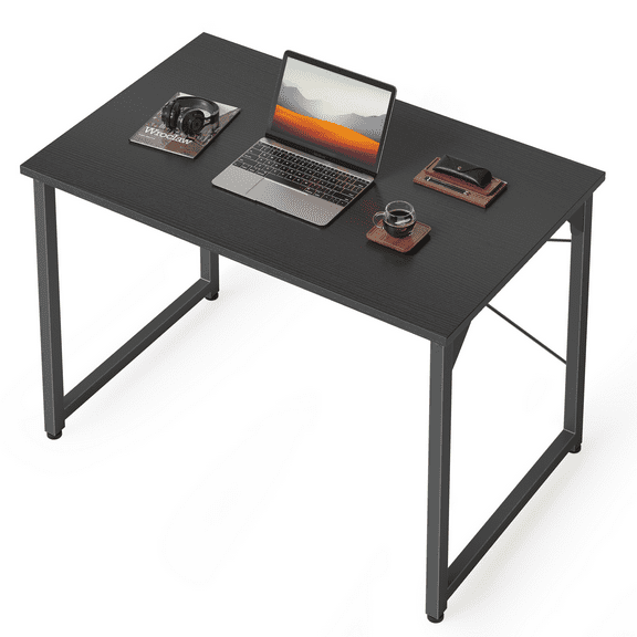 DESINO 32 inch Computer Desk, Small Home Office Desk for Small Spaces, Modern Simple Style for Home Office Study, Perfect for Students and Adults, Black