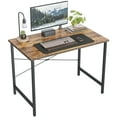 thumbnail image 1 of DESINO 40 inch Computer Desk, Home Office Desk, Modern Simple Style PC Table for Home, Office, Study, Writing, Rustic Brown, 1 of 6