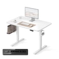 thumbnail image 1 of DESINO 40x24 inch Electric Standing Desk, Height Adjustable Sit Stand Desk with Memory Presets, Ergonomic Home Office Computer Desk with Anti-Collision, White, 1 of 10