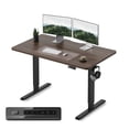 thumbnail image 1 of DESINO 48x24 inch Electric Standing Desk, Height Adjustable Sit Stand Desk with Memory Presets, Ergonomic Home Office Computer Desk with Anti-Collision, Black Walnut, 1 of 9