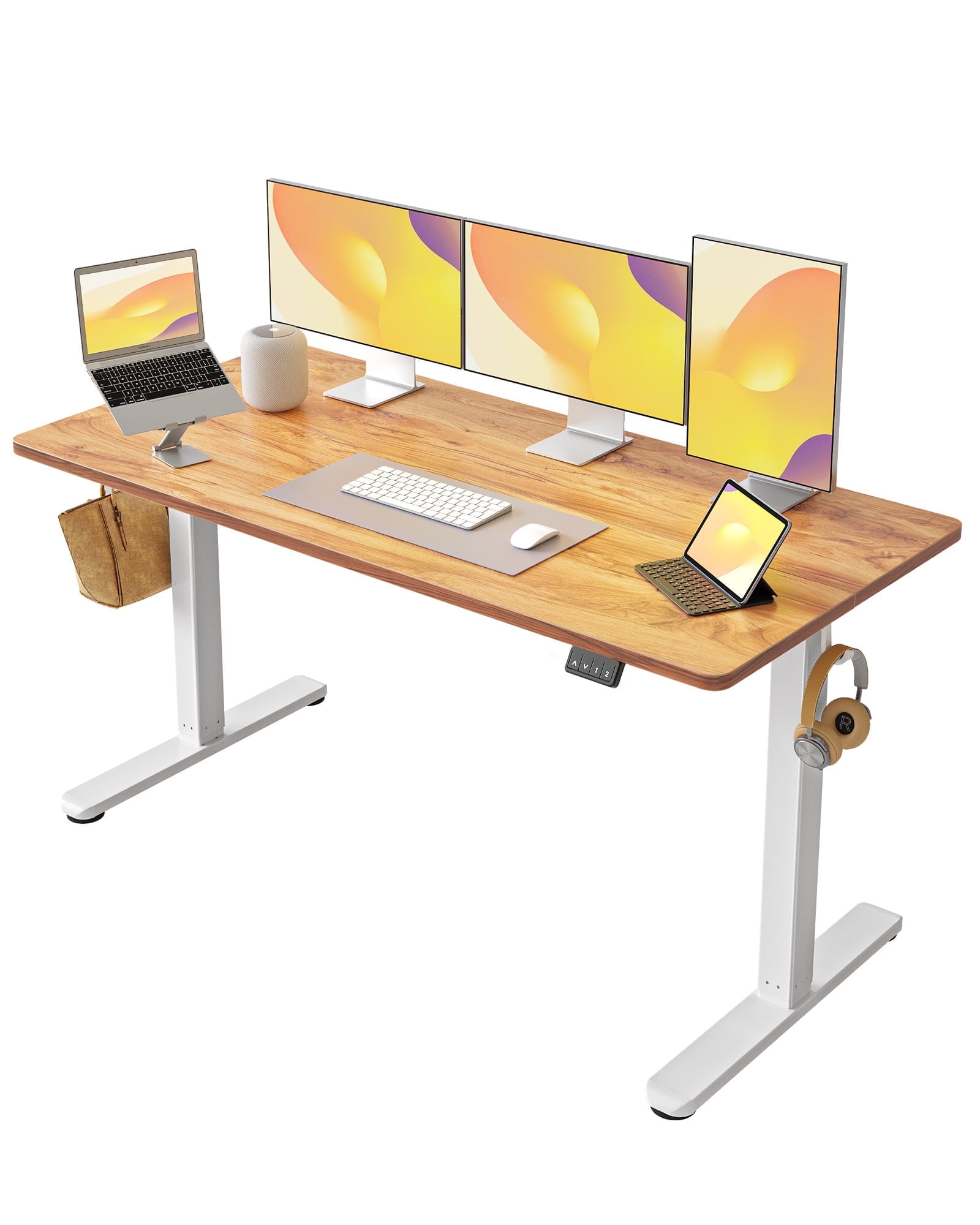 DESINO 60Inch Electric Height Adjustable Standing Desk, Splice Board ...