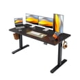 thumbnail image 1 of DESINO 60Inch Electric Height Adjustable Standing Desk, Splice Board Electric Stand up Desk Home Office, Computer Desk Memory Preset, Black, 1 of 9
