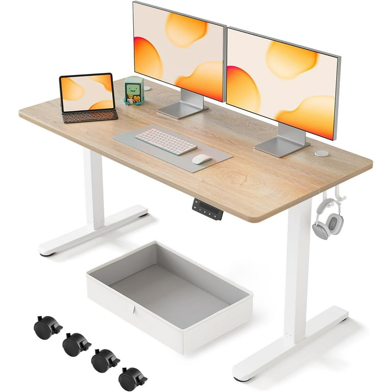 DESINO 63 x 24 Inches Electric Standing Desk with Drawer 