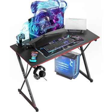 DESINO Gaming Desk 32 Inch PC Computer Desk, Home Office Desk Table Gamer Workstation, Simple Game Table, Black