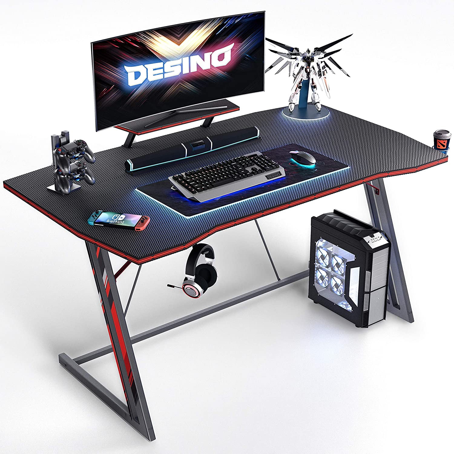 DESINO Gaming Desk 40 inch PC Computer Desk with Cup Holder and