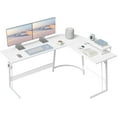 DESINO LShaped Desk, 59 Inches Gaming Desk, Corner Computer Desk with Removable Monitor Stand