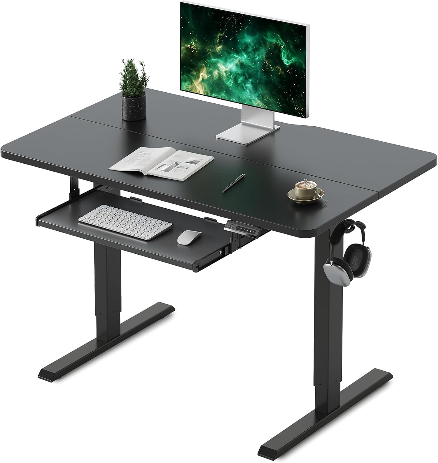 DESINO Standing Desk with Keyboard Tray, 40 x 24 inch Height Adjustable ...