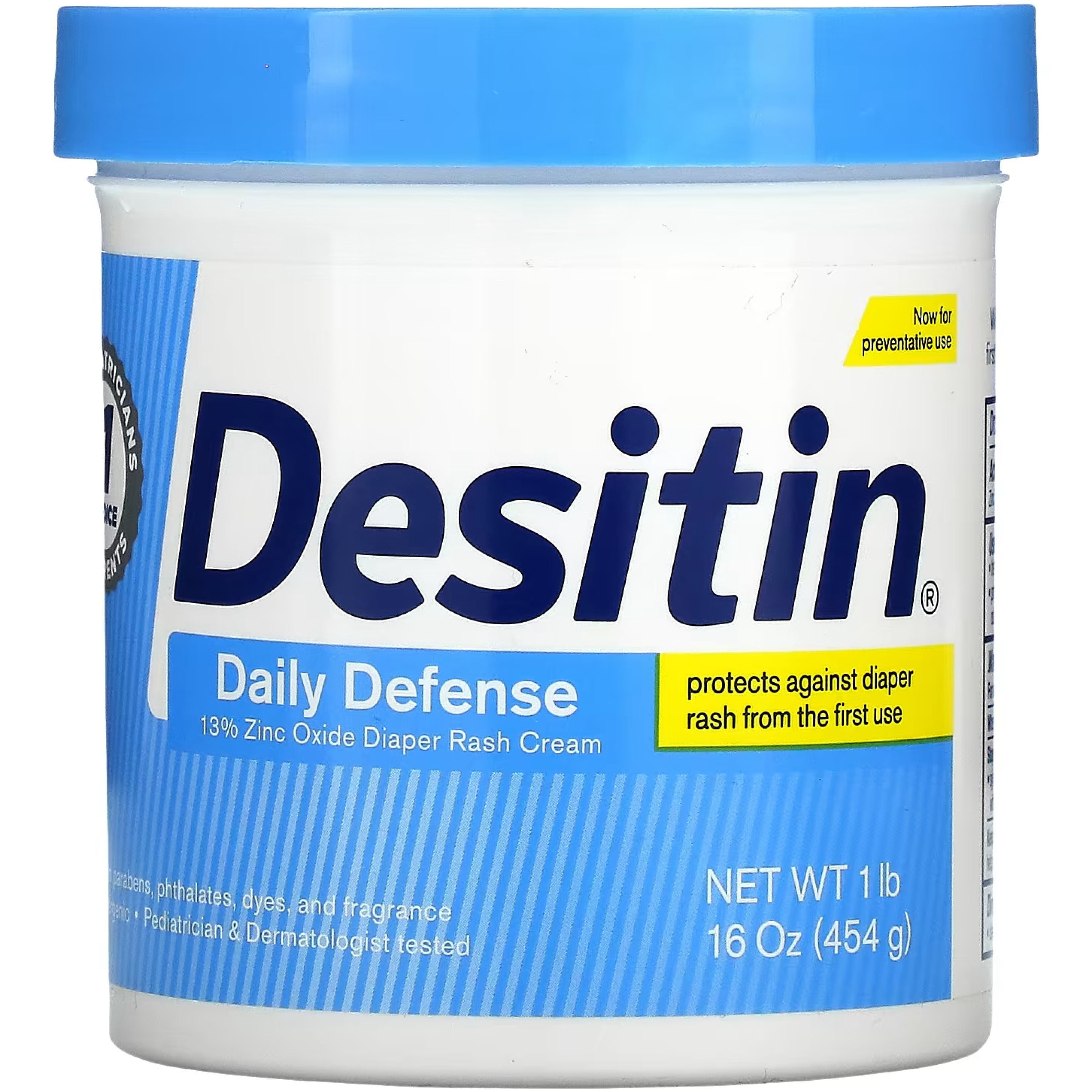 DESITIN Daily Defense Cream, Diaper Rash Rapid Relief, 16 oz. (Pack of 2)