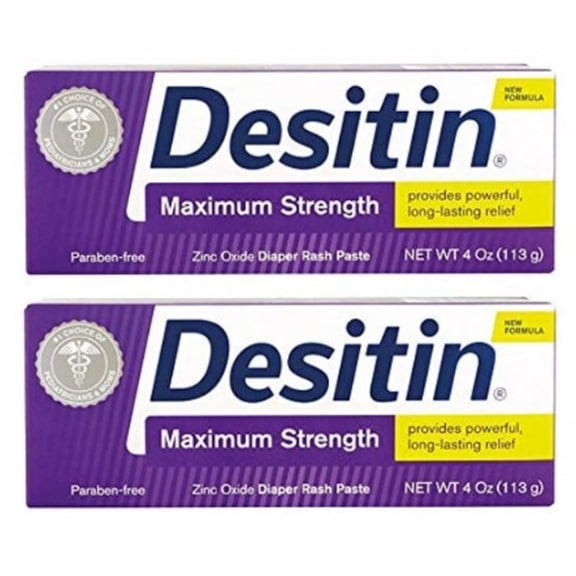 DESITIN Maximum Strength Diaper Rash Paste 4 oz Pack of 2