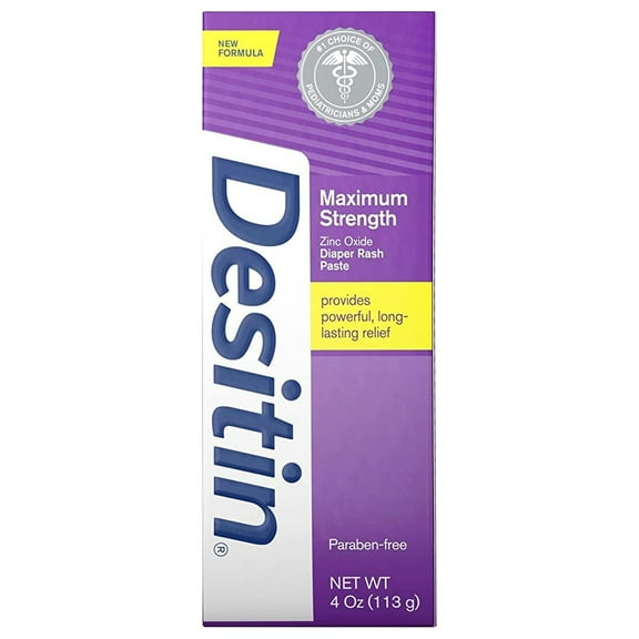 DESITIN Maximum Strength Diaper Rash Paste 4 oz Pack of 2