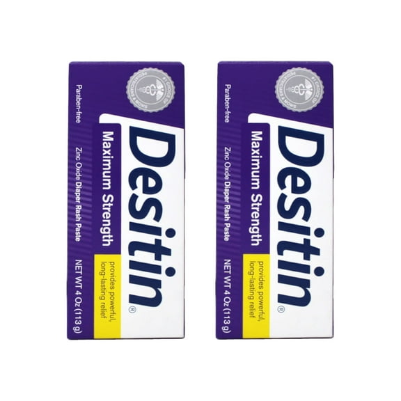 DESITIN Maximum Strength Diaper Rash Paste 4 oz (Pack of 2)