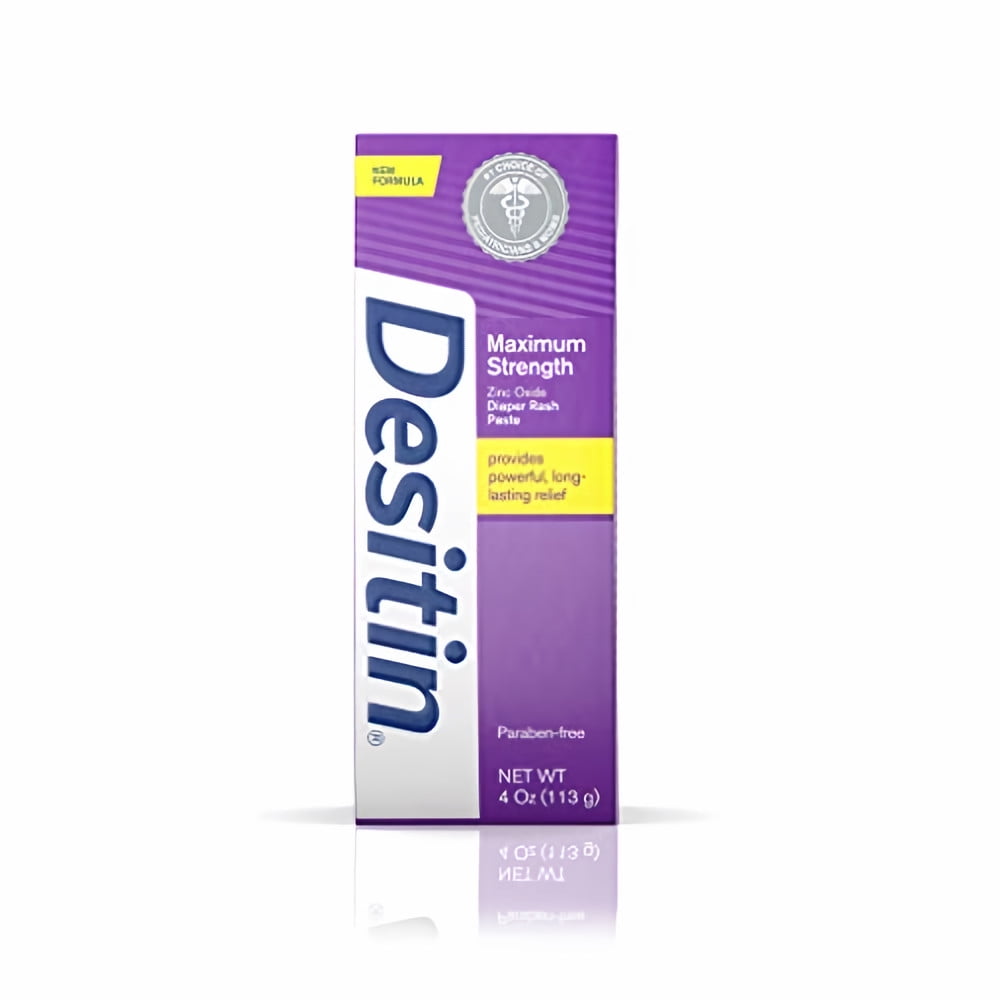 DESITIN Maximum Strength Diaper Rash Paste 4 oz (Pack of 4)