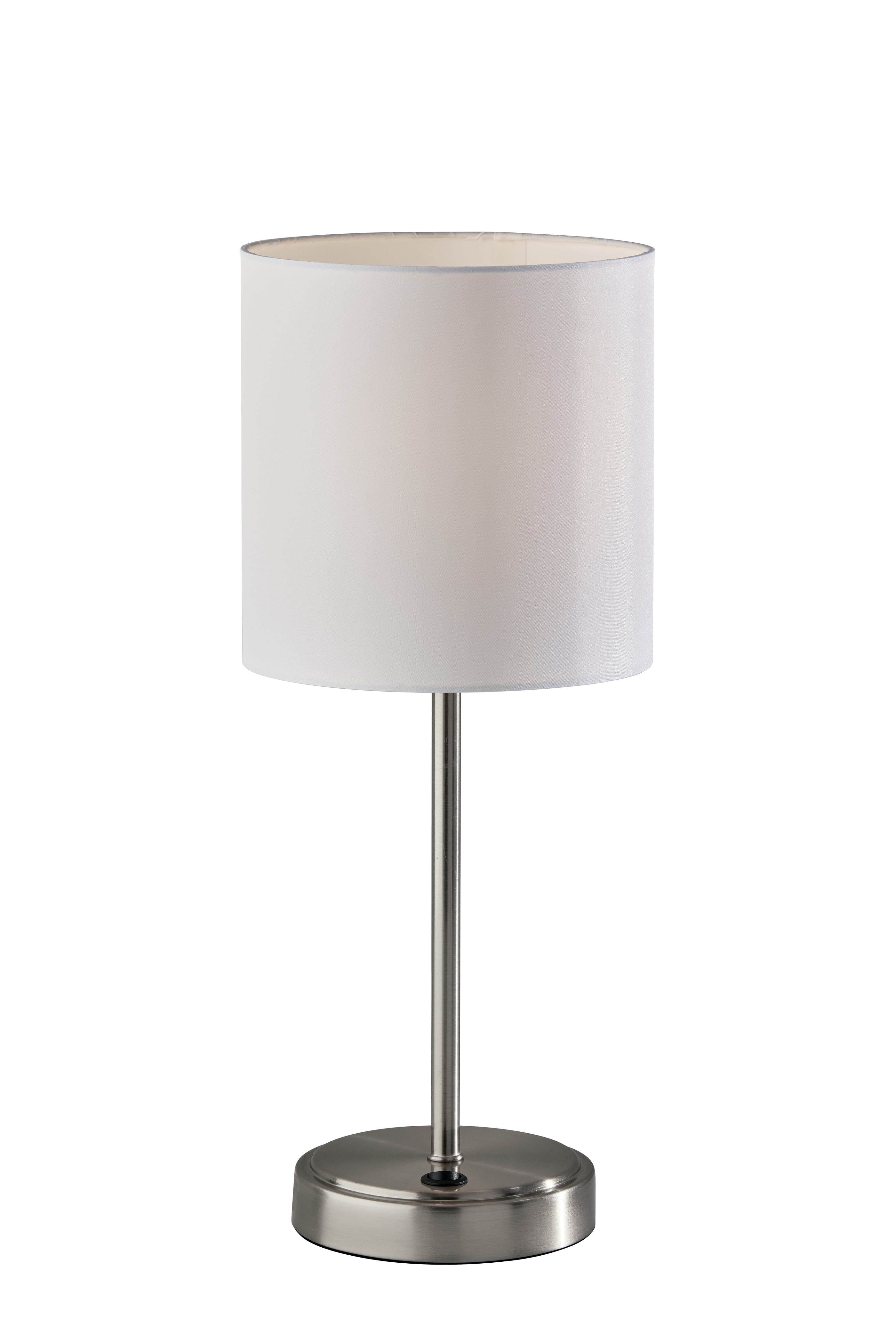 Mainstays 19-Inch Silver Metal Stick Lamp with USB and USBC Ports